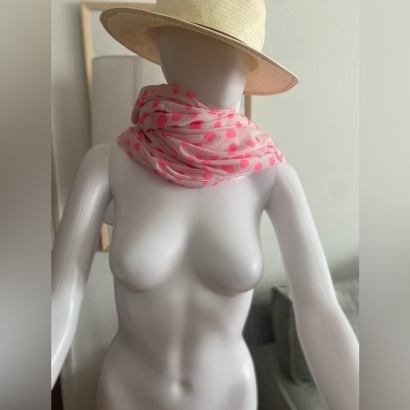 Chinese Laundry Pink Dots Infinity Scarf - Picture 4 of 11